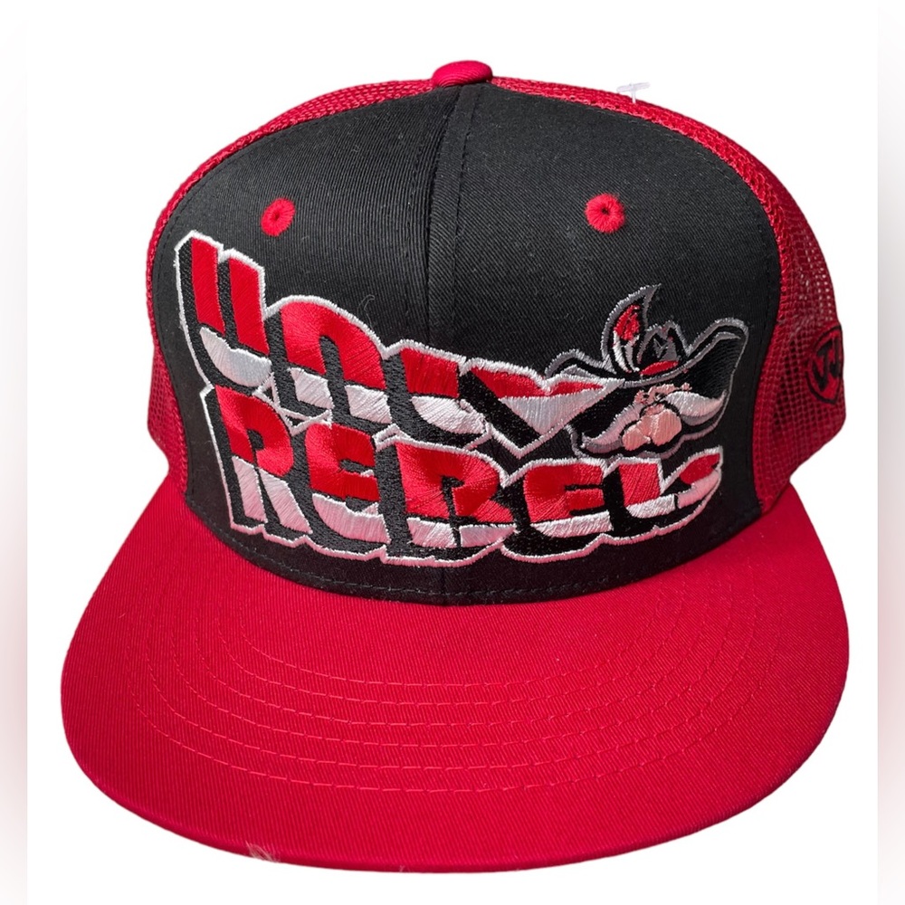 🟥 University Rebels Top of The Worold Green Brim Snapback Hat